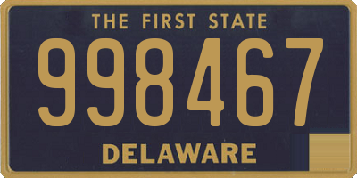 DE license plate 998467