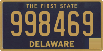 DE license plate 998469