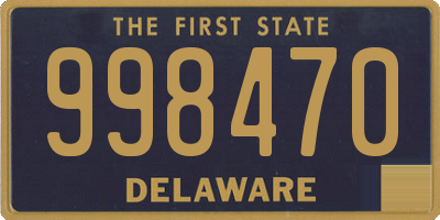 DE license plate 998470