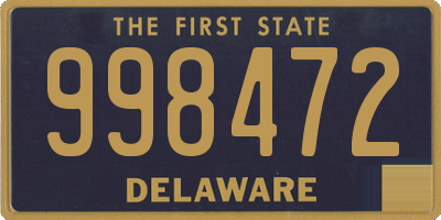 DE license plate 998472