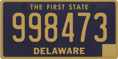 DE license plate 998473