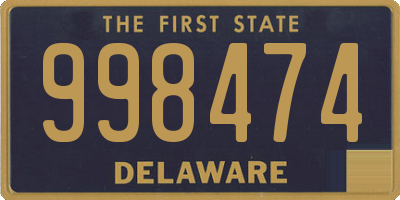 DE license plate 998474