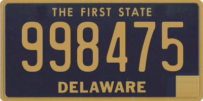 DE license plate 998475