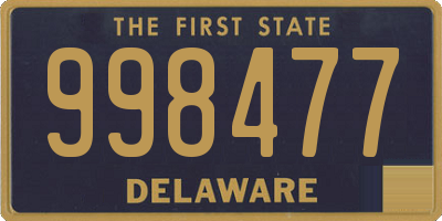 DE license plate 998477