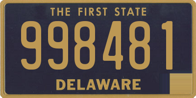 DE license plate 998481