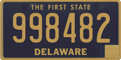 DE license plate 998482