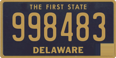 DE license plate 998483