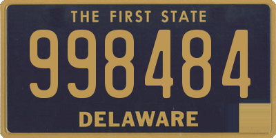 DE license plate 998484