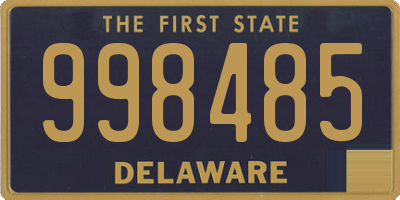 DE license plate 998485