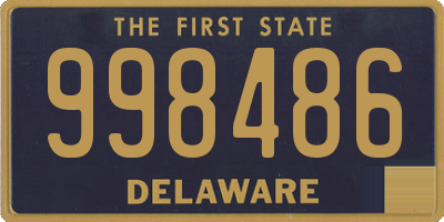 DE license plate 998486