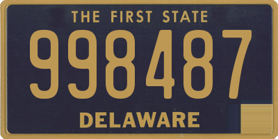 DE license plate 998487