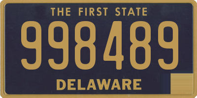 DE license plate 998489