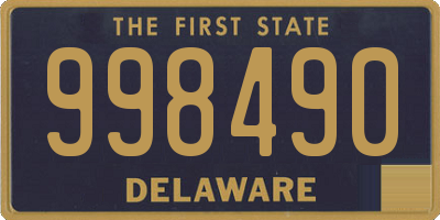 DE license plate 998490