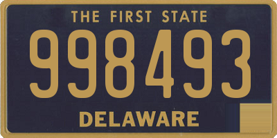 DE license plate 998493