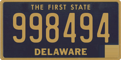 DE license plate 998494