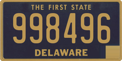 DE license plate 998496