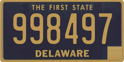 DE license plate 998497