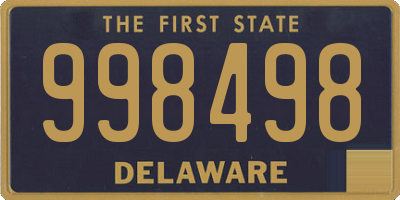 DE license plate 998498