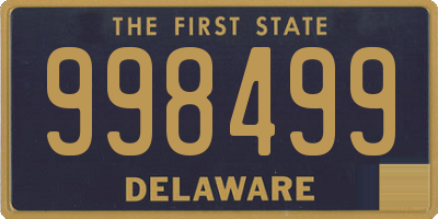 DE license plate 998499