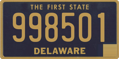 DE license plate 998501
