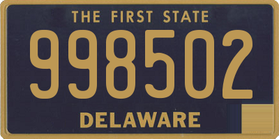 DE license plate 998502