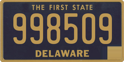 DE license plate 998509