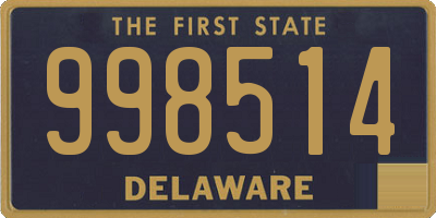 DE license plate 998514