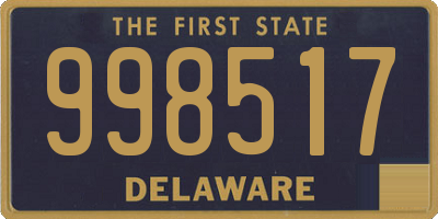 DE license plate 998517