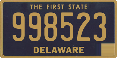 DE license plate 998523