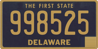 DE license plate 998525
