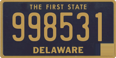 DE license plate 998531