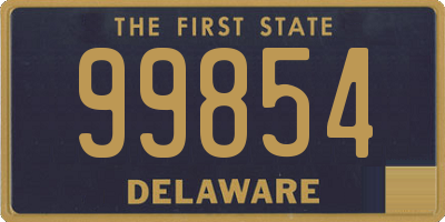 DE license plate 99854