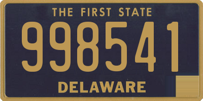 DE license plate 998541