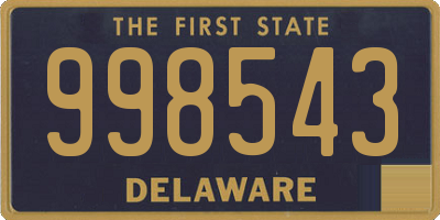 DE license plate 998543
