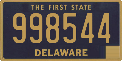 DE license plate 998544