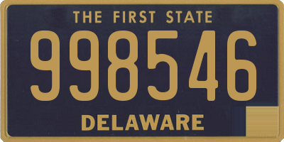DE license plate 998546
