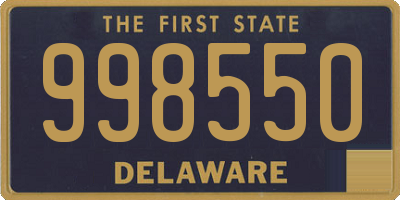 DE license plate 998550