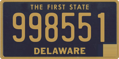 DE license plate 998551