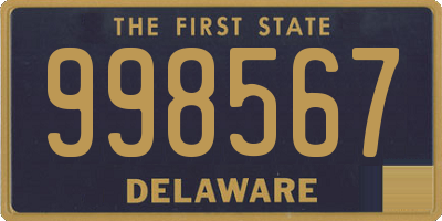 DE license plate 998567
