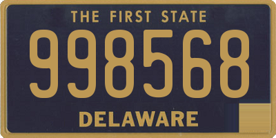 DE license plate 998568