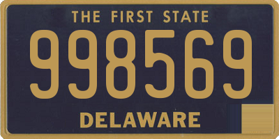 DE license plate 998569