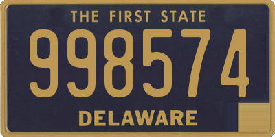 DE license plate 998574