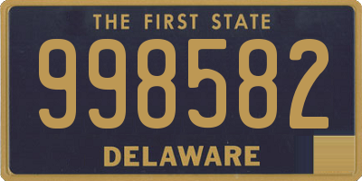 DE license plate 998582
