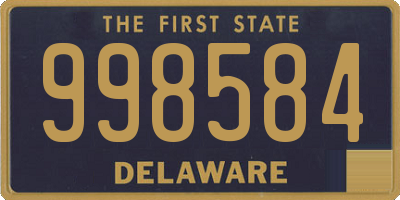 DE license plate 998584