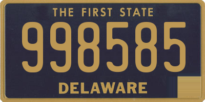 DE license plate 998585