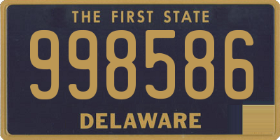 DE license plate 998586
