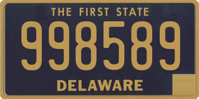 DE license plate 998589