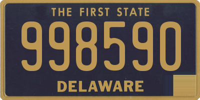 DE license plate 998590
