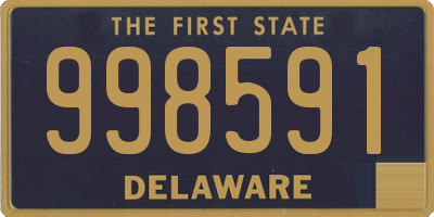 DE license plate 998591