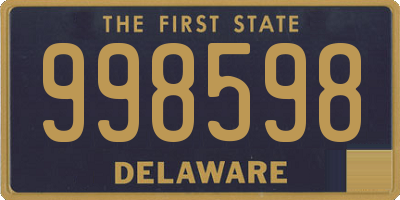 DE license plate 998598